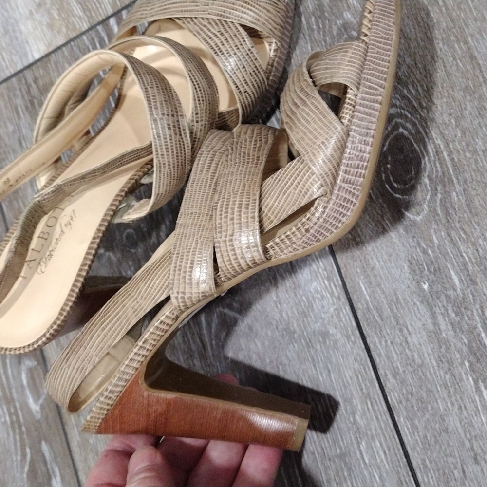 Talbots Python Look Light Brown Heeled Sandals. S… - image 6